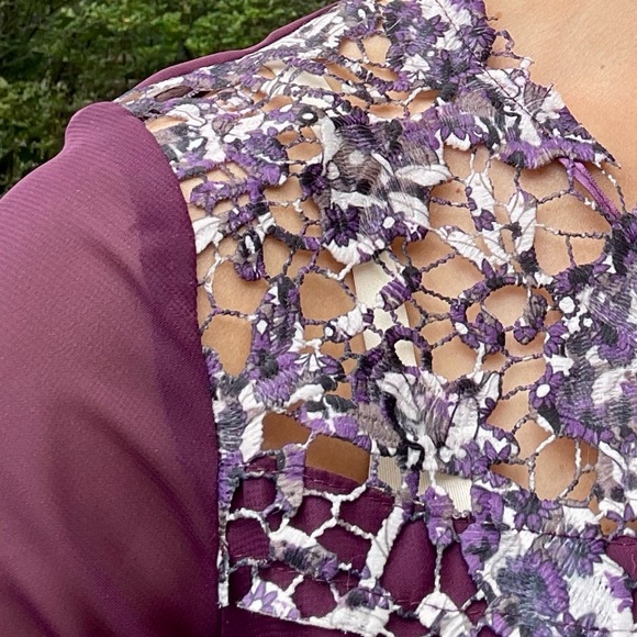 Purple Burgundy Fall Dress - Picture 8 of 16